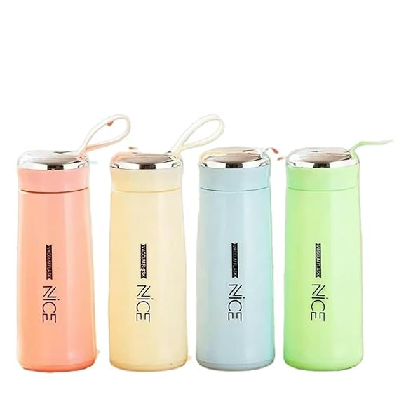 Nice Glass Water Bottle (1 piece,500 ML) - Multicolor