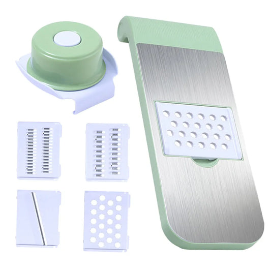 Kitchen Vegetable Cutter with Stainless Steel Blade 4-in-1 Slicer Grater