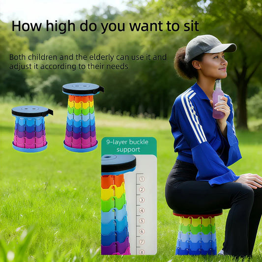 Rainbow Telescopic Stool Portable Small Stool