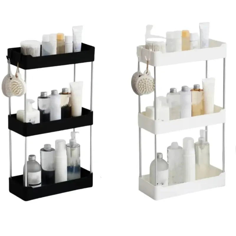 Space Saving Bathroom Storage Rack Multilayer Organizer for Toilet Vanity Cosmetics Standing Shelf with Easy Assembly Hommart