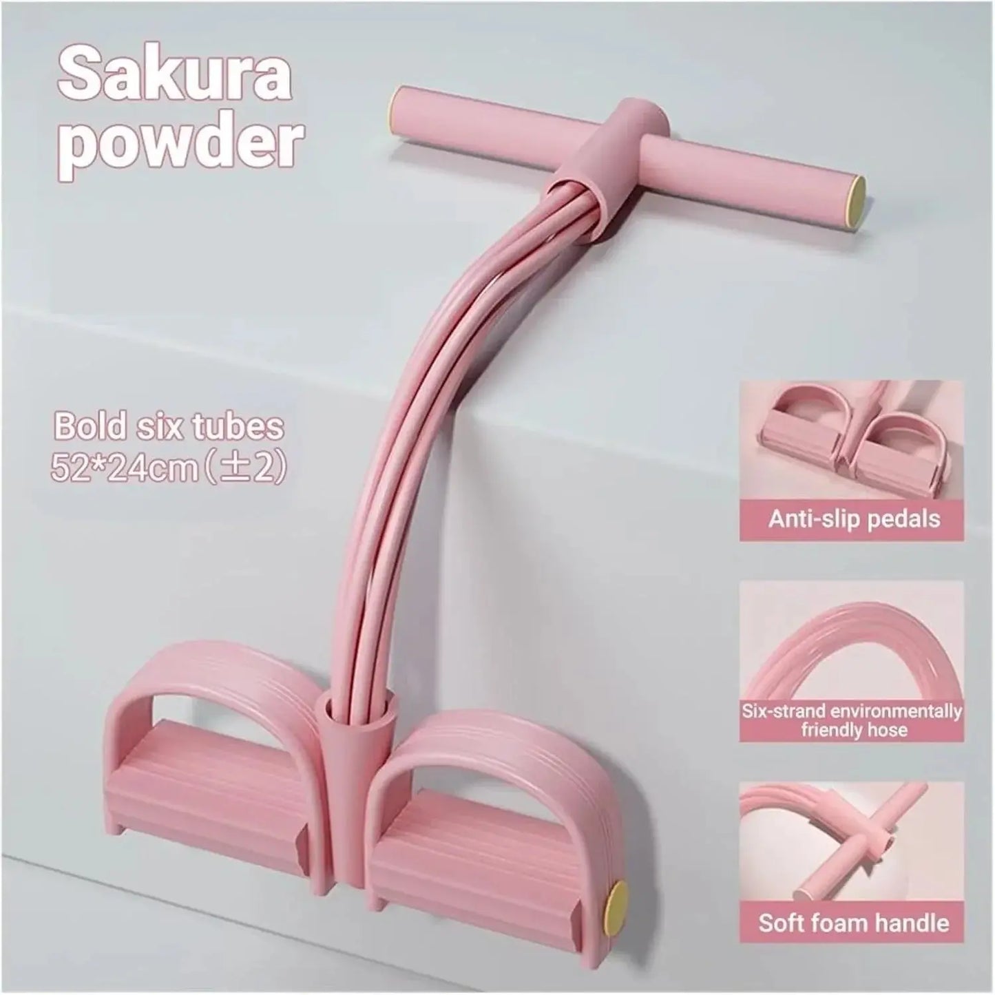 Resistance Band Multi Function Tension Rope Fitness Bands 6 Tube Elastic Yoga Pedal Puller For Sports Exercises Hommart