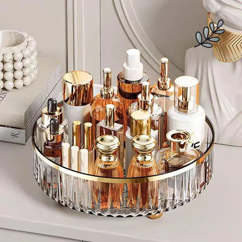 New Transparent Makeup Organizers with 360 Degree Rotation Storage Shelf Homemart