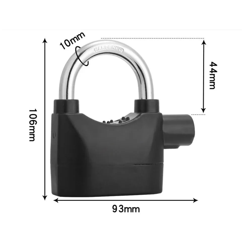 Alarm Lock, Universal 110db Alarm Padlock