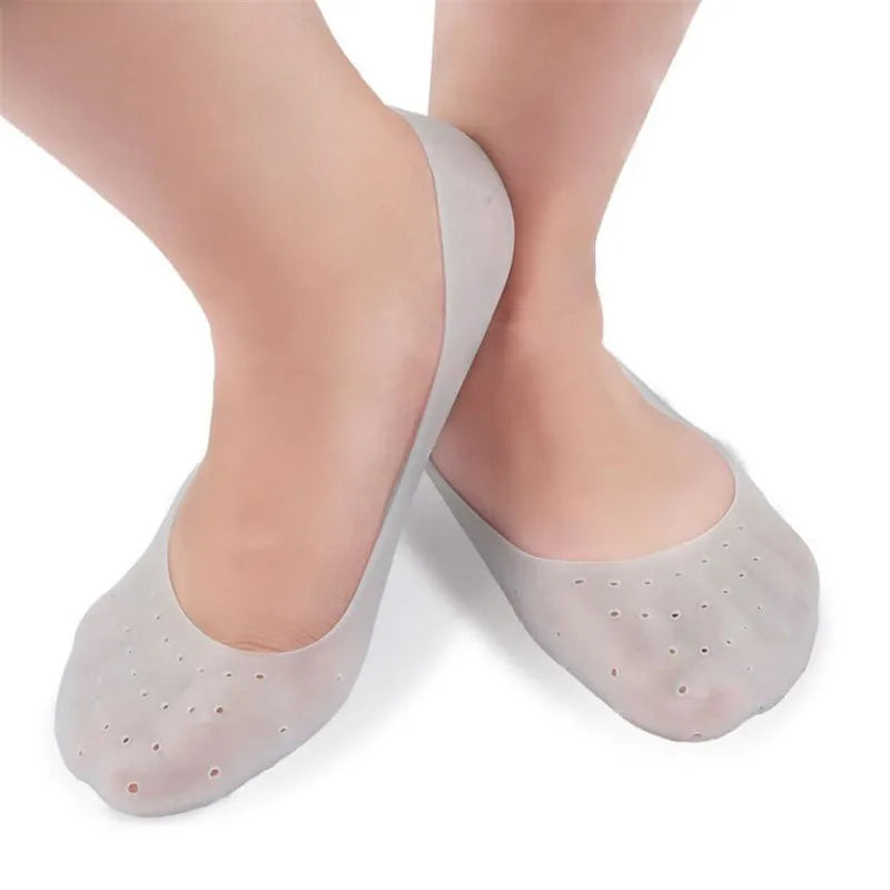 2Pcs Silicone Gel Insole Socks Foot Care Protector