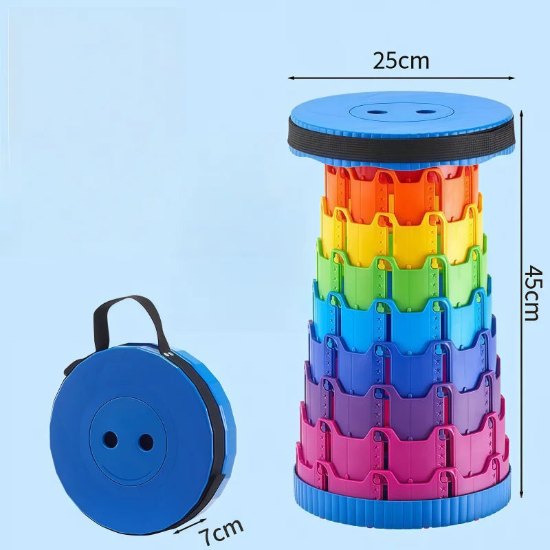 Rainbow Telescopic Stool Portable Small Stool