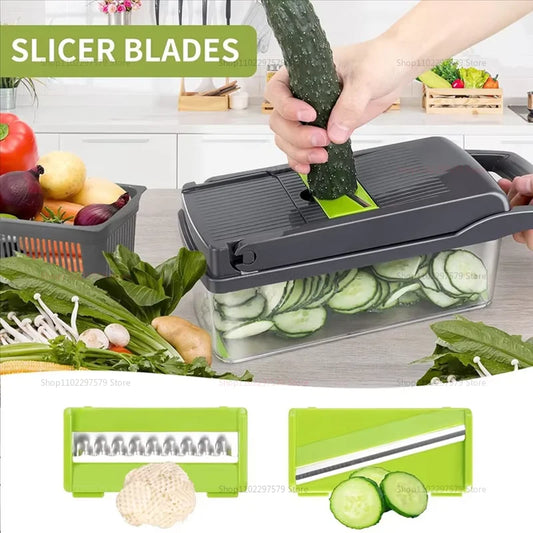 Multifunctional Portable Kitchen Chopper Vegetable Shredder Slicer,