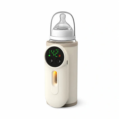 Rechargeable Portable Baby Milk Bottle Warmer with Digital Temperature Display (37–55°C)