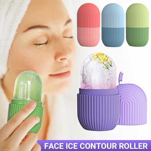 Ice Roller Face Massager for Beautiful Skin, Ice Roller for Facial Massage, Ice Cube Roller for Glowing Skin, Skin Care Eliminating Eye Wrinkles