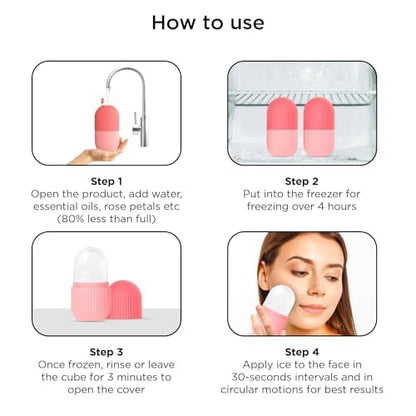 Ice Roller Face Massager for Beautiful Skin, Ice Roller for Facial Massage, Ice Cube Roller for Glowing Skin, Skin Care Eliminating Eye Wrinkles