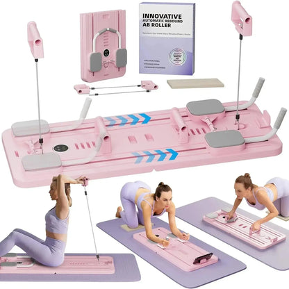 SNK Fitness 20 in 1 Multi-Purpose Full Body Workout Board | Automatic Rebound Ab Roller | Full Body Home Gym System Homemart
