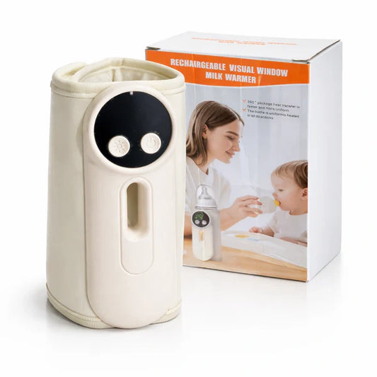 Rechargeable Portable Baby Milk Bottle Warmer with Digital Temperature Display (37–55°C)