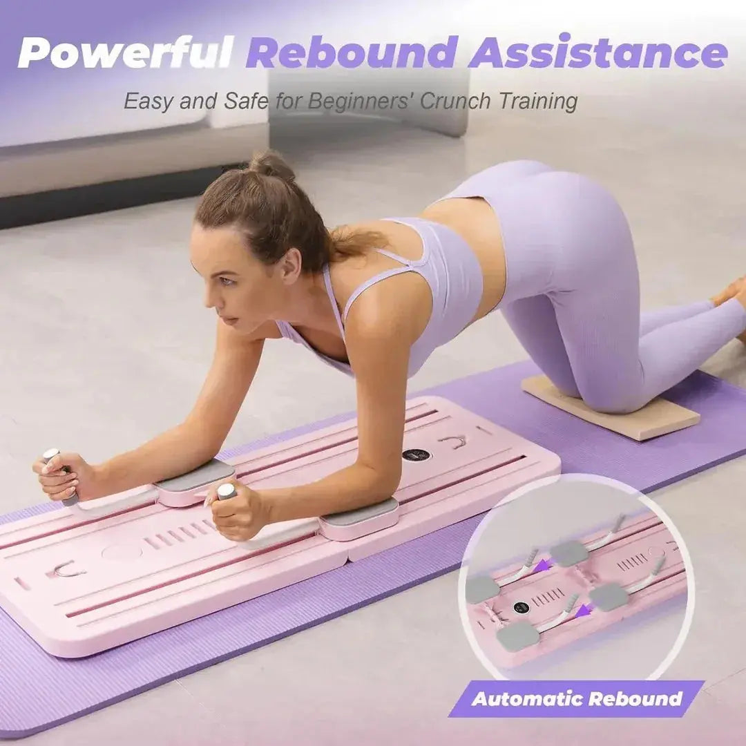 SNK Fitness 20 in 1 Multi-Purpose Full Body Workout Board | Automatic Rebound Ab Roller | Full Body Home Gym System Homemart