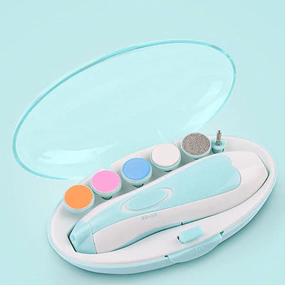 Baby Electric Nail Trimmer 6Pcs Set Pink - Sunshine