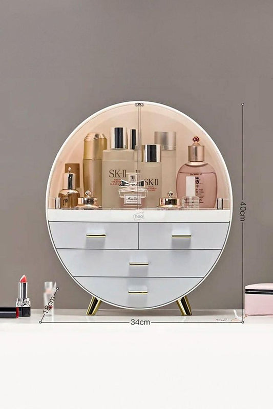 Oval Shaped Cosmetic Organizer