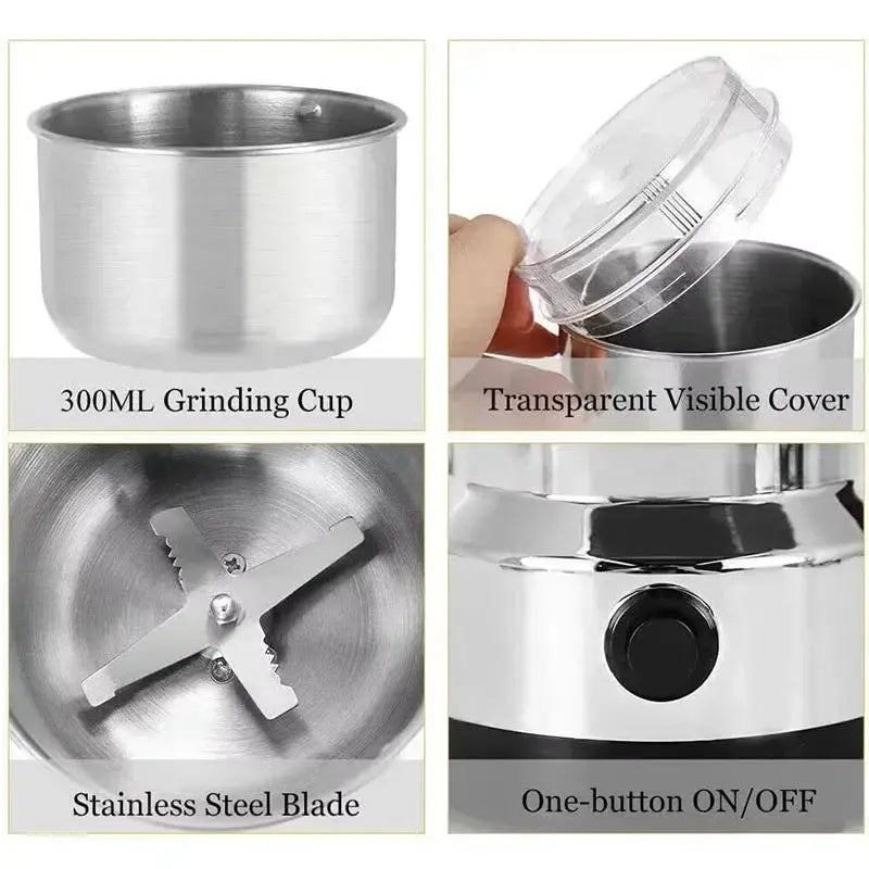RAF 300W Electric Grinder – Coffee, Masala & Dry Spice Grinding Machine Hommart