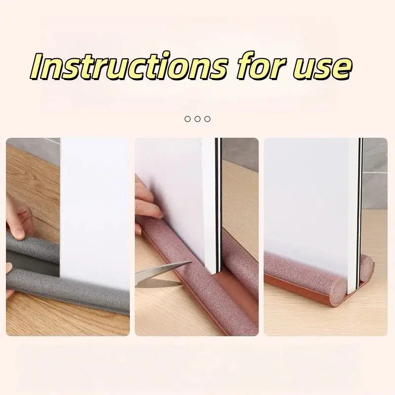 Flexible Door Bottom Sealing Strip Stopper Door Weatherstrip Guard Wind Dust Blocker Sealer Hommart