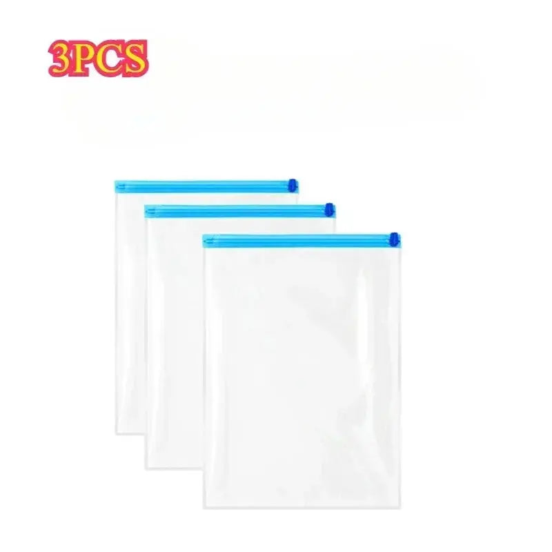 5 Pack Vacuum Compression Bags for Travel-Reusable Space Saving Storage Hommart