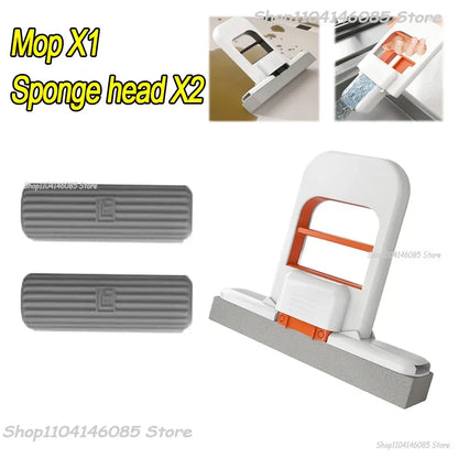 Mini Sponge Mop Hand-free Wash Mops Mini Portable Super Absorbent Mop