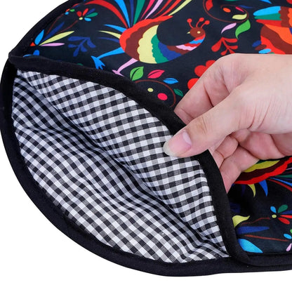 Microwaveable Tortilla Warmer 1PC Thermal Fabric Holder for Naan Bread, Pizza, Taco, Home Party & Family Meals Hommart