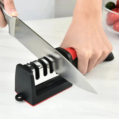 3-Stage Professional Knife Sharpener – Diamond, Tungsten Steel & Ceramic Sharpening Tool Hommart