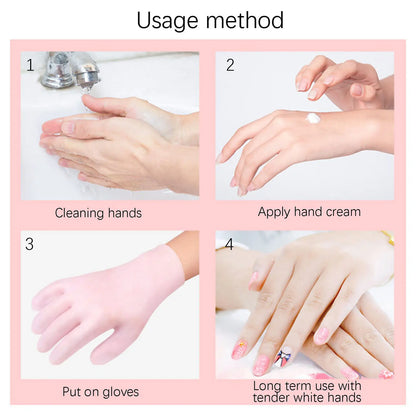 Reusable Moisturizing Silicone Gloves Gel Cracked Hand Care SPA Glove Waterproof