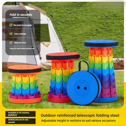 Rainbow Telescopic Stool Portable Small Stool Hommart