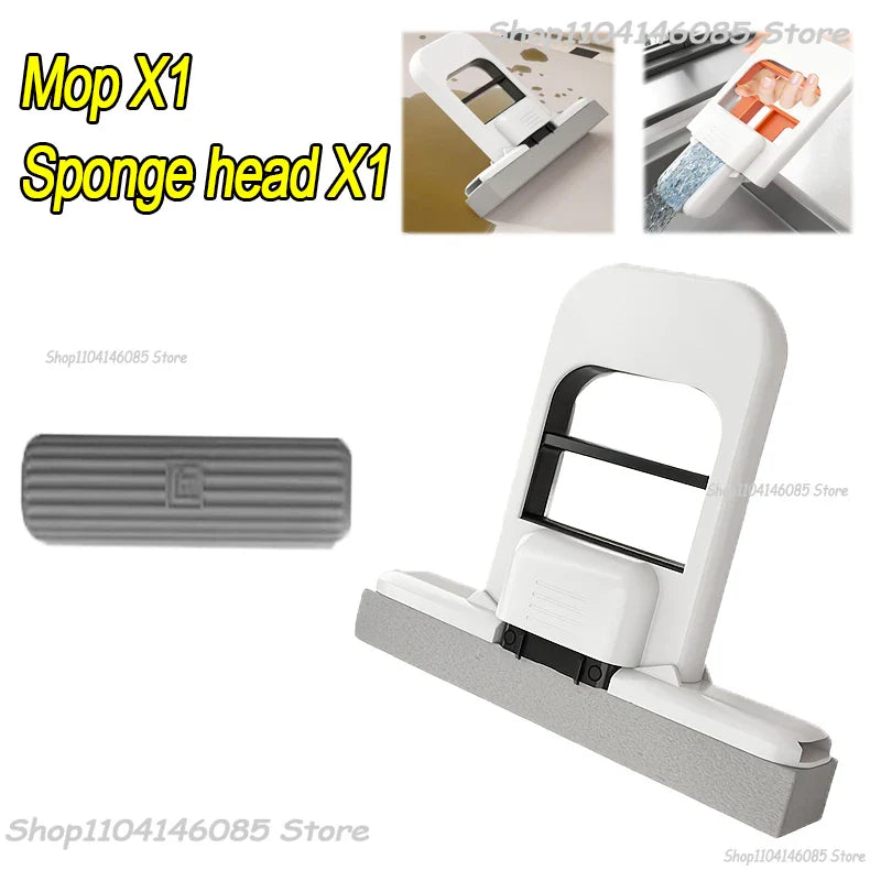 Mini Sponge Mop Hand-free Wash Mops Mini Portable Super Absorbent Mop