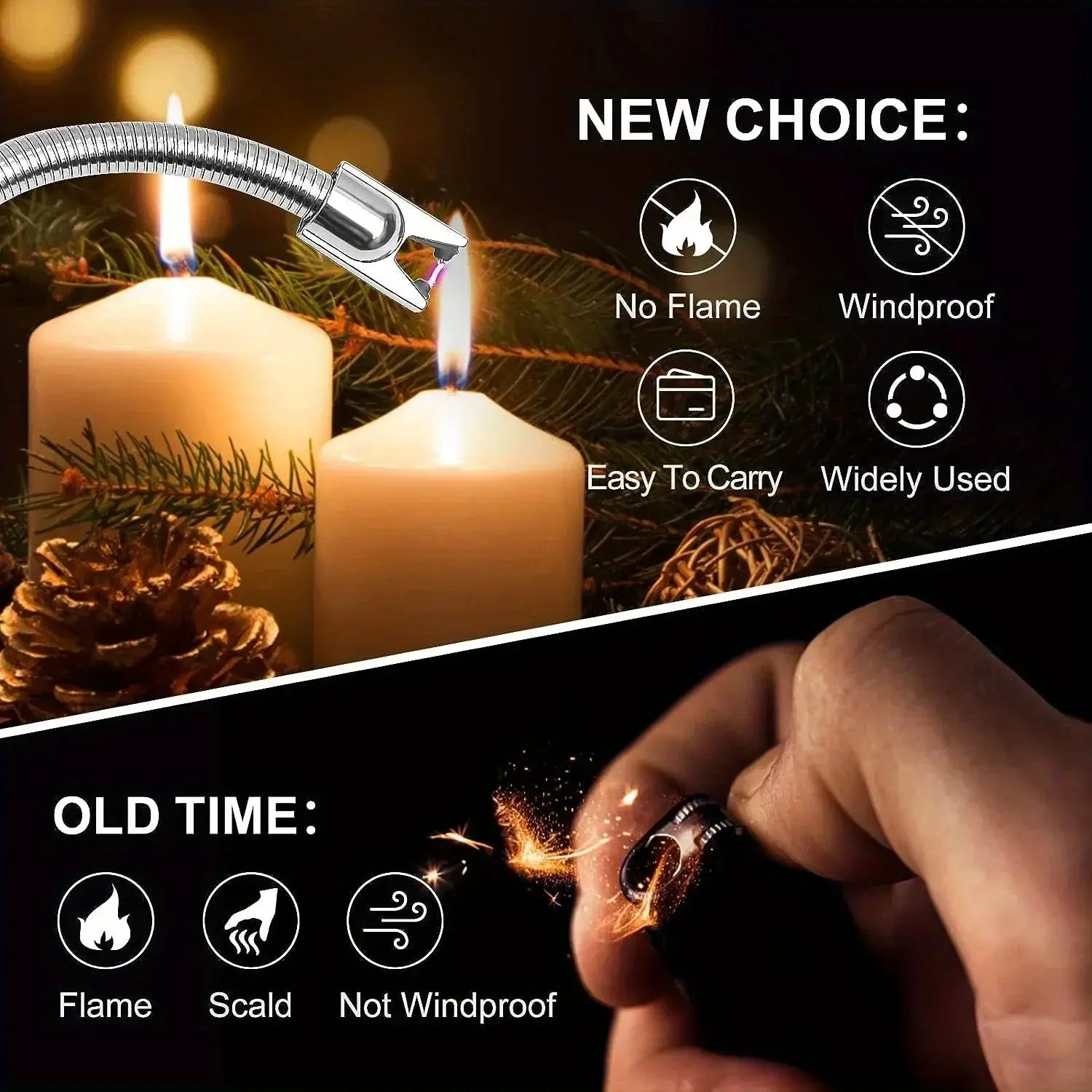Rechargeable Electric Lighters, TYPE-C Plasma Arc Kitchen Lighter, Hommart