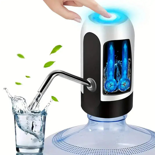 USB Rechargeable Electric Water Bottle Pump Automatic Drinking Water Dispenser with Power Switch Hommart