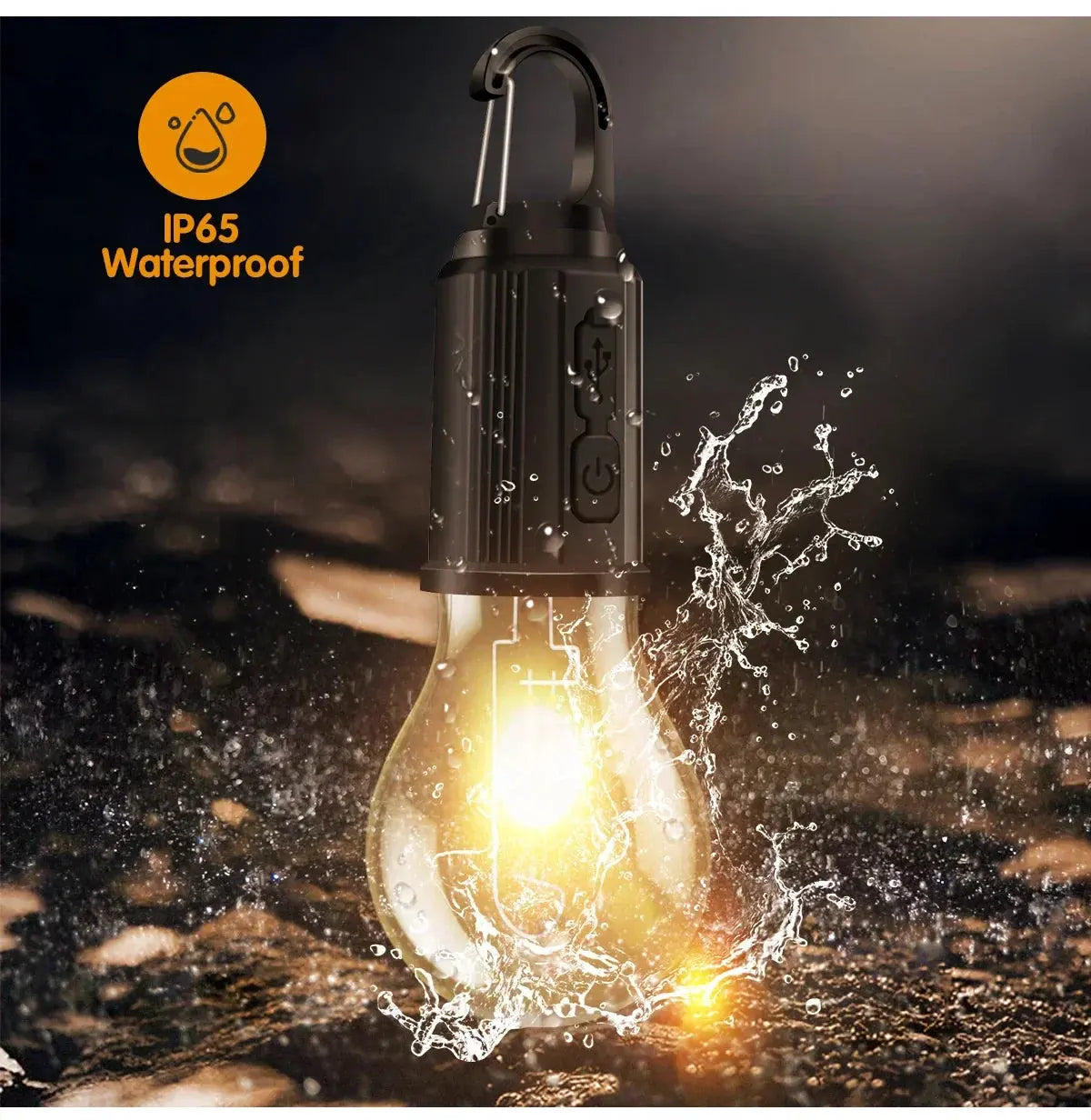 LED Camping Light Type-C USB Rechargeable Waterproof 400mAh 100LM Tent Light Hommart