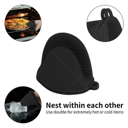 2PCS Oven Mitts Silicone Oven Glove Heat Resistant Pinch Mitts Anti Scalding Non Slip Gloves Hommart