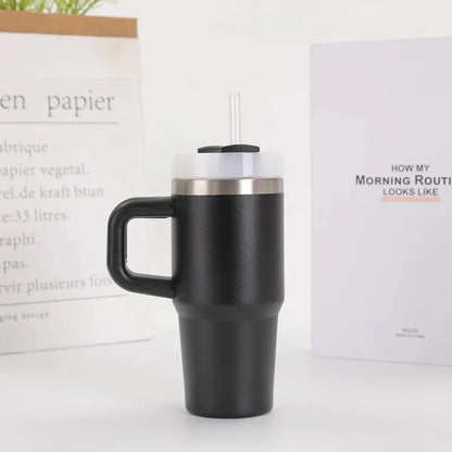 Car Mug with Handle Double-layer Vacuum Coffee Cup Portable Sport Water Bottle Hommart