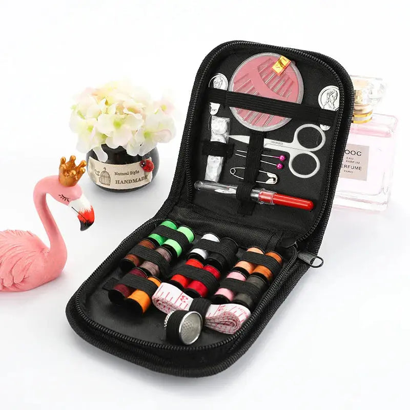 Sewing Kit Complete Set with Threads Needles Scissors Tape Measure Buttons and More Hommart