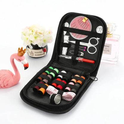 Sewing Kit Complete Set with Threads Needles Scissors Tape Measure Buttons and More Hommart
