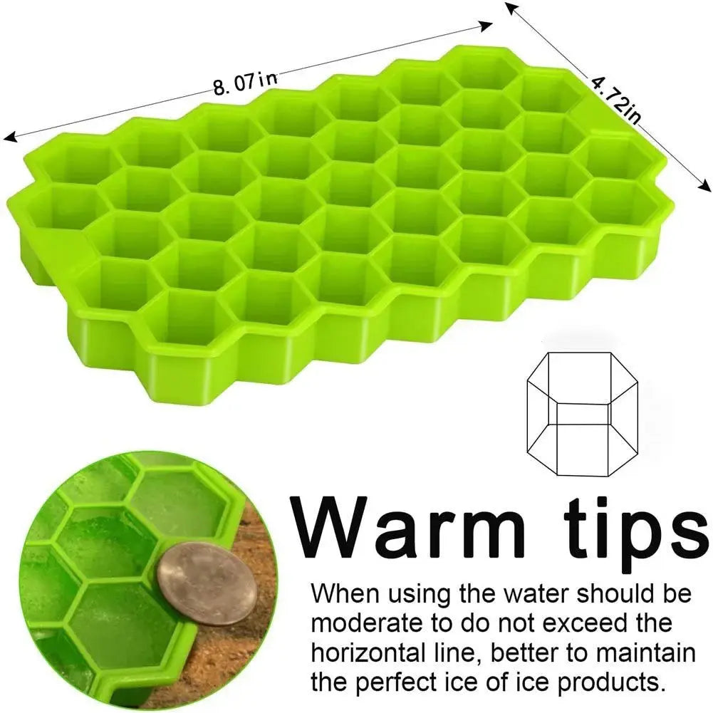 37 compartments honeycomb ice room mold jelly ice cube Hommart