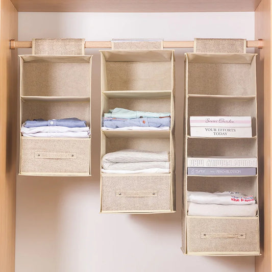 5Layers Hanging Closet Drawer Style Storage Bag Wardrobe Storage Organizer