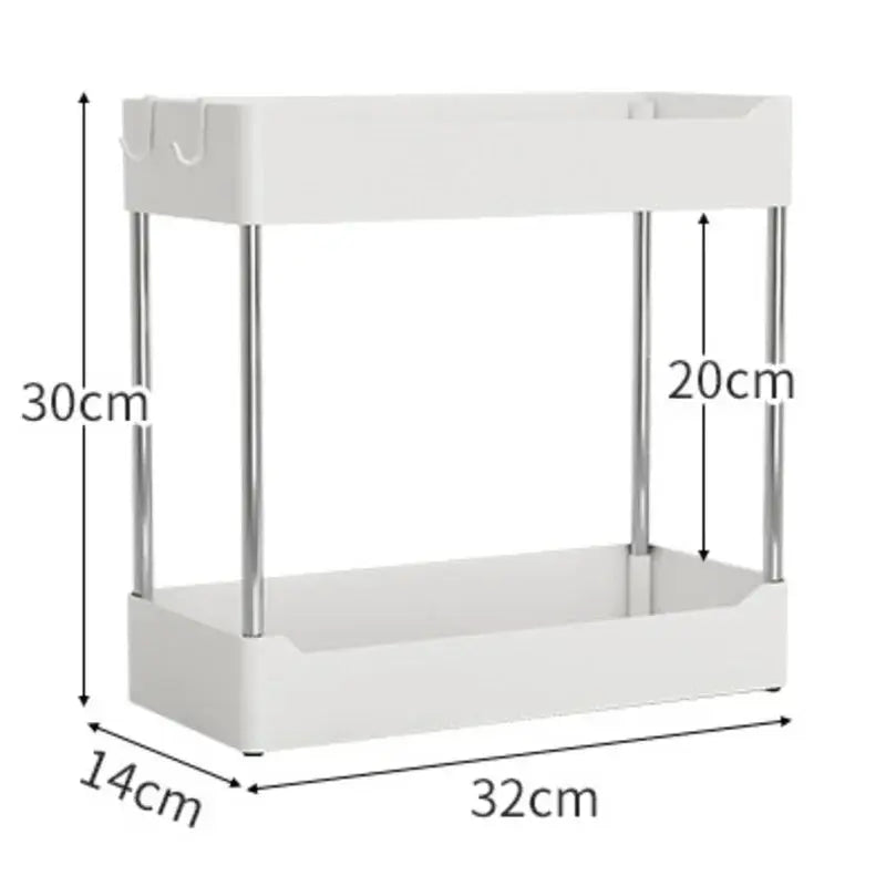Premium Kitchen Countertop Organizer Shelf - Sturdy Elevated Spice Rack and Spacious Storage Rack for Efficient Organization Hommart