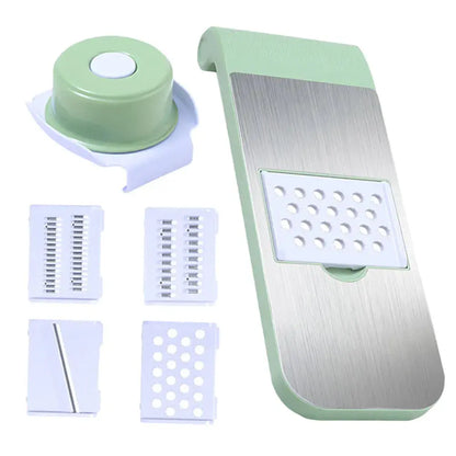 Kitchen Vegetable Cutter with Stainless Steel Blade 4-in-1 Slicer Grater Hommart