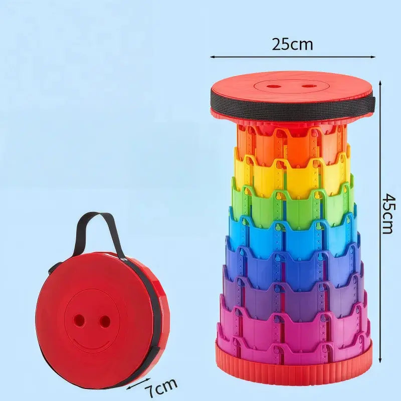 Rainbow Telescopic Stool Portable Small Stool Hommart