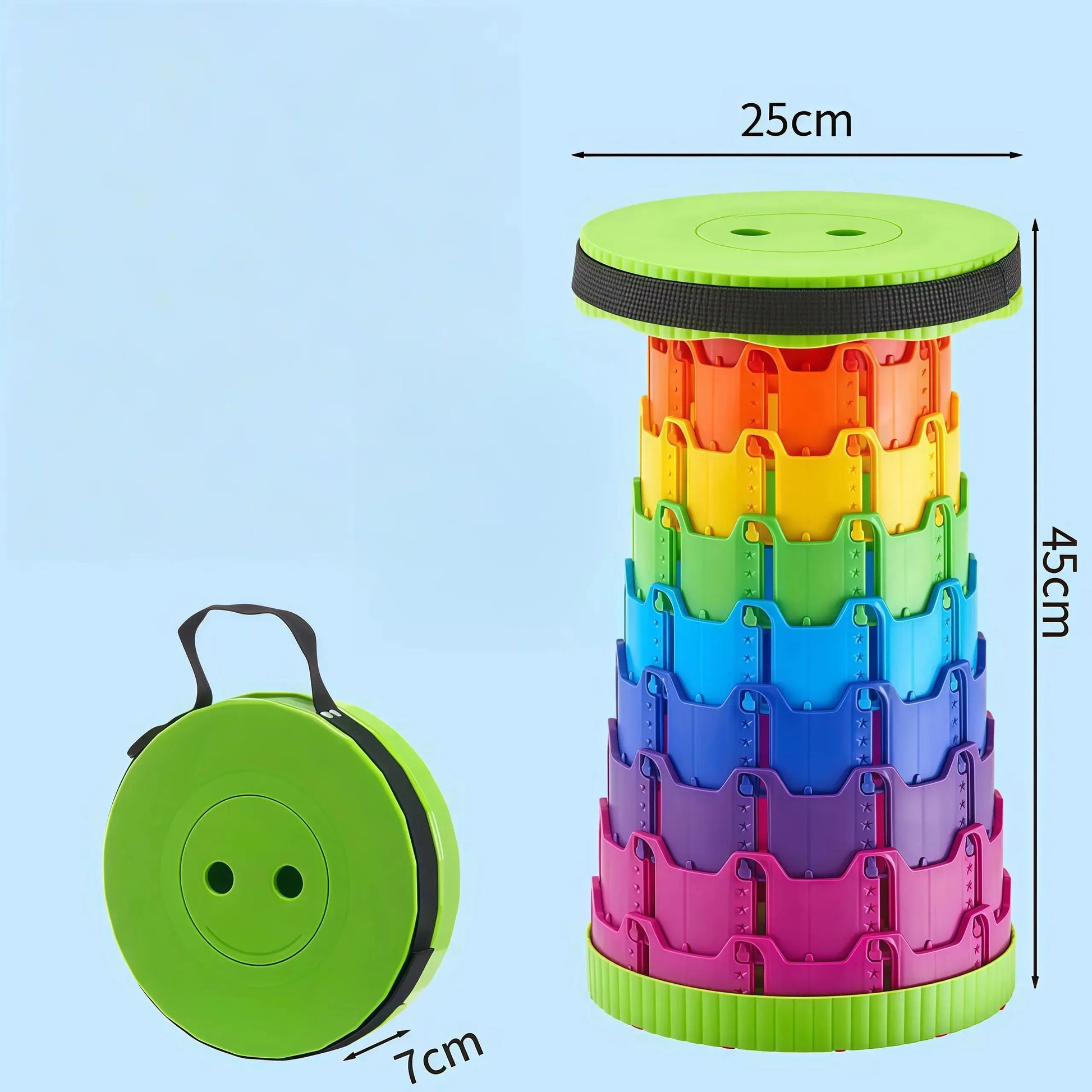 Rainbow Telescopic Stool Portable Small Stool Hommart