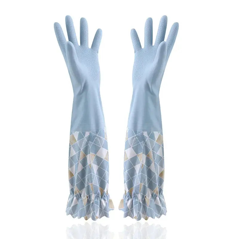 Household Cleaning Gloves Latex Rubber Reusable Kitchen Dishwashing Gloves Waterproof Hommart