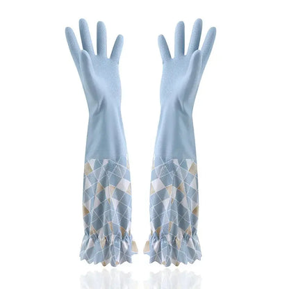 Household Cleaning Gloves Latex Rubber Reusable Kitchen Dishwashing Gloves Waterproof Hommart