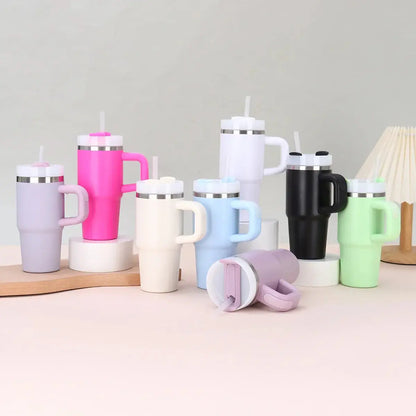 Car Mug with Handle Double-layer Vacuum Coffee Cup Portable Sport Water Bottle Hommart