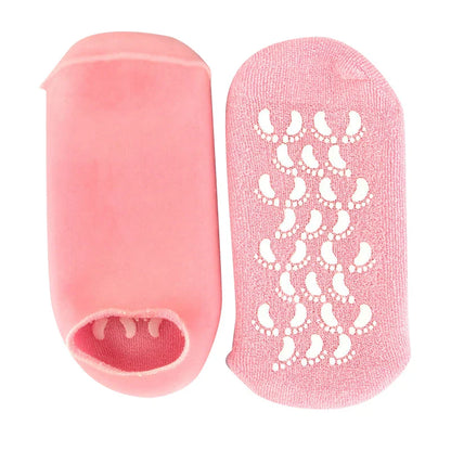 1Pair Multi Colored Essential Oil Moisturizing Socks Gloves For Dry Cracked