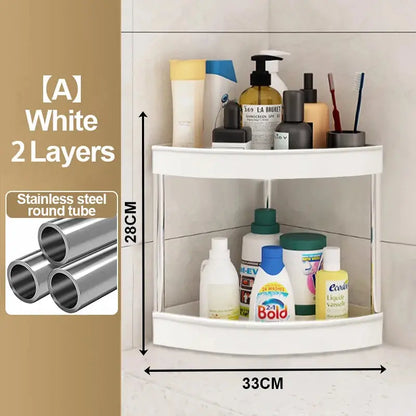 New Stainless Steel 2/3/4/5 Layers Home Organizer Rack Bathroom Corner Shelf With Wheel Bedroom Toiletries Storage Rack Hommart