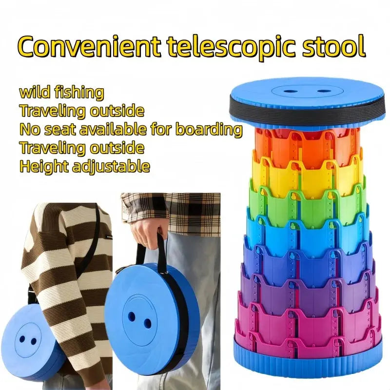 Rainbow Telescopic Stool Portable Small Stool Hommart