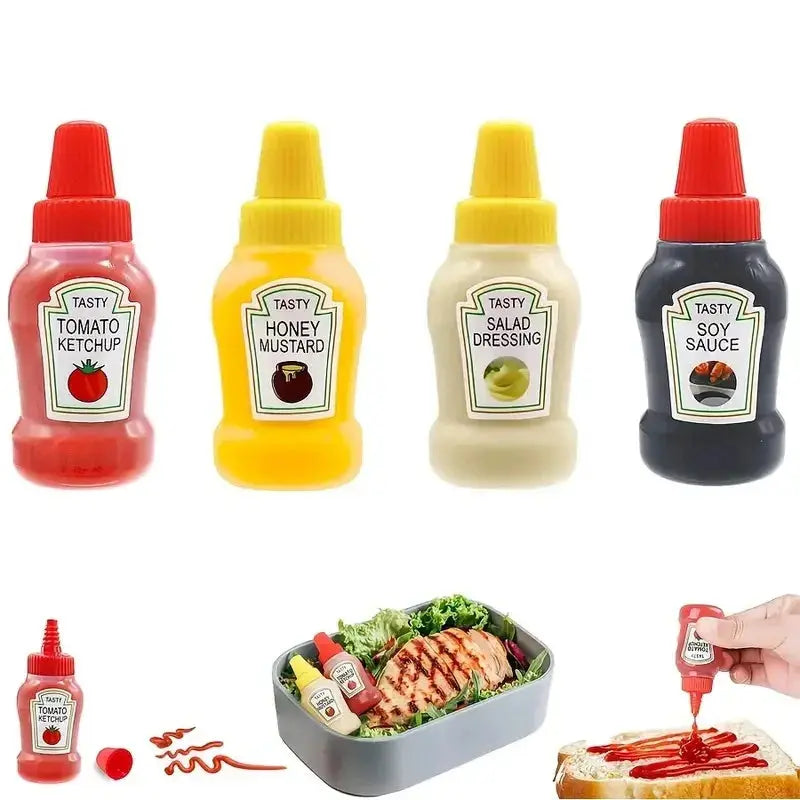 Mini Condiment Bottle Camping Squeeze Bottles Hommart