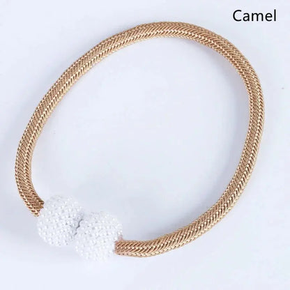 2PCS Pearl Magnetic Curtain Clip Curtain Holders Tie Back Buckle Clips Hanging Ball Hommart