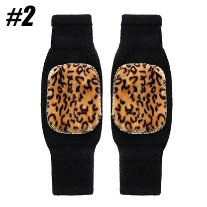 Wool Knee Brace Pads Winter Thermal Knee Warmers