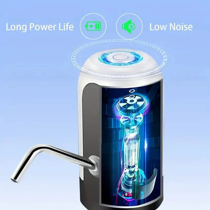 USB Rechargeable Electric Water Bottle Pump Automatic Drinking Water Dispenser with Power Switch Hommart